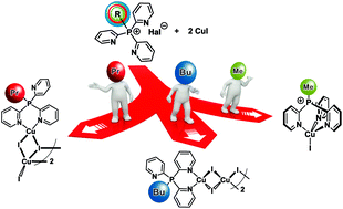 Graphical abstract: Alkyl-dependent self-assembly of the first red-emitting zwitterionic {Cu4I6} clusters from [alkyl-P(2-Py)3]+ salts and CuI: when size matters
