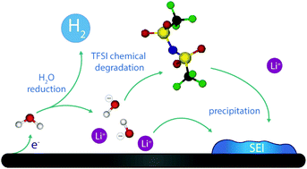 Graphical abstract: The role of the hydrogen evolution reaction in the solid–electrolyte interphase formation mechanism for “Water-in-Salt” electrolytes