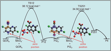 Graphical abstract: Oxidative removal of quinclorac by permanganate through a rate-limiting [3 + 2] cycloaddition reaction