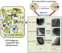 Graphical abstract: Nano zero-valent iron aging interacts with the soil microbial community: a microcosm study