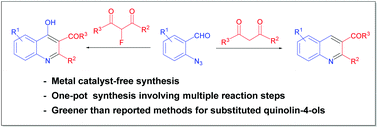 Graphical abstract: Cascade Knoevenagel and aza-Wittig reactions for the synthesis of substituted quinolines and quinolin-4-ols
