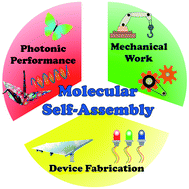 Graphical abstract: Bottom-up approaches for material and device designing using practical aspects of self-assembled molecular architectures