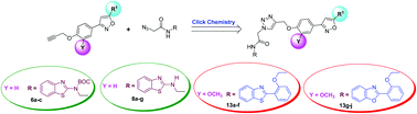 Graphical abstract: Synthesis and biological evaluation of triazole and isoxazole-tagged benzothiazole/benzoxazole derivatives as potent cytotoxic agents