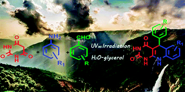 Graphical abstract: UV365 light promoted catalyst-free synthesis of pyrimido[4,5-b]quinoline-2,4-diones in aqueous-glycerol medium