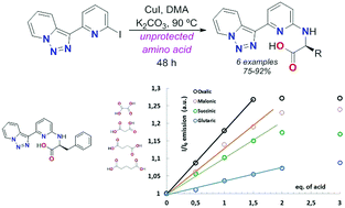 Graphical abstract: Synthesis of new fluorescent amino acids with a triazolopyridine core: diacid sensors