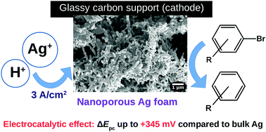 Graphical abstract: Formation of hierarchically-ordered nanoporous silver foam and its electrocatalytic properties in reductive dehalogenation of organic compounds