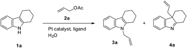 Graphical abstract: Platinum-catalyzed selective N-allylation of 2,3-disubstituted indoles with allylic acetates in water