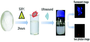 Graphical abstract: Facile preparation of graphitic-C3N4 quantum dots for application in two-photon imaging