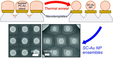 Graphical abstract: High-precision nanofabrication technology for metal nanoparticle ensembles using nanotemplate-guided thermal dewetting