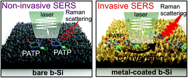 Graphical abstract: Chemically non-perturbing SERS detection of a catalytic reaction with black silicon