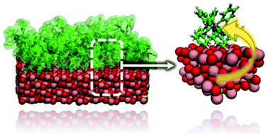 Graphical abstract: Nanoscale morphology and electronic coupling at the interface between indium tin oxide and organic molecular materials