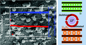 Graphical abstract: Synthesis of complementary hierarchical structured Si/C composites with high Si content for lithium-ion batteries