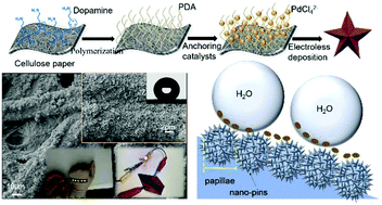 Graphical abstract: A highly conductive, pliable and foldable Cu/cellulose paper electrode enabled by controlled deposition of copper nanoparticles