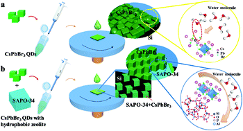 Graphical abstract: Linear and nonlinear optical characteristics of all-inorganic perovskite CsPbBr3 quantum dots modified by hydrophobic zeolites