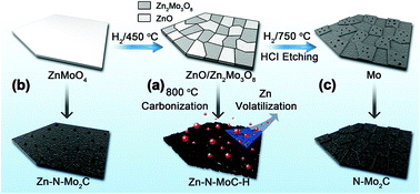 Graphical abstract: Tailored synthesis of Zn–N co-doped porous MoC nanosheets towards efficient hydrogen evolution