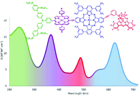 Graphical abstract: Synergy of light harvesting and energy transfer as well as short-range charge shift reactions in multicomponent conjugates