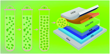 Graphical abstract: A MAPbBr3:poly(ethylene oxide) composite perovskite quantum dot emission layer: enhanced film stability, coverage and device performance