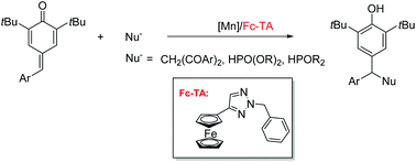 Graphical abstract: Mn-Catalyzed 1,6-conjugate addition/aromatization of para-quinone methides