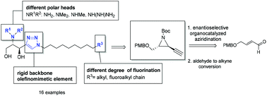 Graphical abstract: Fluorinated triazole-containing sphingosine analogues. Syntheses and in vitro evaluation as SPHK inhibitors