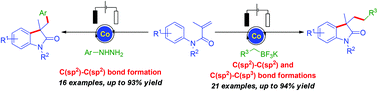 Graphical abstract: Electrochemical cobalt-catalyzed C–H or N–H oxidation: a facile route to synthesis of substituted oxindoles