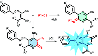 Graphical abstract: An effective and facile synthesis of new blue fluorophores on the basis of an 8-azapurine core