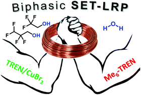 Graphical abstract: SET-LRP in biphasic mixtures of fluorinated alcohols with water