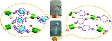 Graphical abstract: A crown-ether-based moldable supramolecular gel with unusual mechanical properties and controllable electrical conductivity prepared by cation-mediated cross-linking