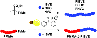 Graphical abstract: Visible light-induced free radical promoted cationic polymerization using organotellurium compounds