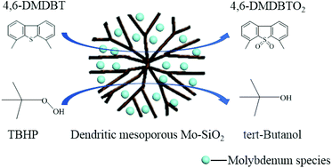 Graphical abstract: Molybdenum-containing dendritic mesoporous silica spheres for fast oxidative desulfurization in fuel