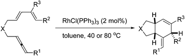 Graphical abstract: Rhodium-catalyzed highly diastereoselective intramolecular [4 + 2] cycloaddition of 1,3-disubstituted allene-1,3-dienes