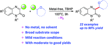 Graphical abstract: Transition-metal-free direct C-3 alkylation of quinoxalin-2(1H)-ones with ethers