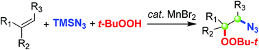 Graphical abstract: Mn-Catalyzed azidation–peroxidation of alkenes