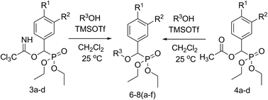 Graphical abstract: Efficient synthesis of ether phosphonates using trichloroacetimidate and acetate coupling methods