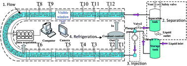 Graphical abstract: Investigation into THF hydrate slurry flow behaviour and inhibition by an anti-agglomerant