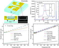 Graphical abstract: Essential role of enhanced surface electron–phonon interactions on the electrical transport of suspended polycrystalline gold nanofilms