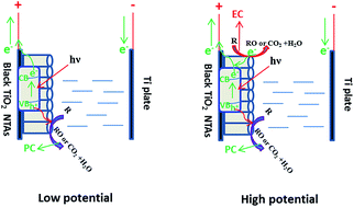 Graphical abstract: Black TiO2 nanotube arrays fabricated by electrochemical self-doping and their photoelectrochemical performance