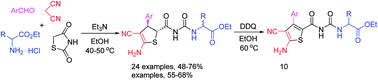 Graphical abstract: Tandem four-component reaction for efficient synthesis of dihydrothiophene with substituted amino acid ethyl esters