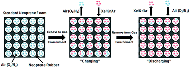 Graphical abstract: Noble-gas-infused neoprene closed-cell foams achieving ultra-low thermal conductivity fabrics