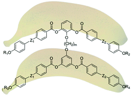 Graphical abstract: Bent-core dimers with top-to-bottom linkage between central units