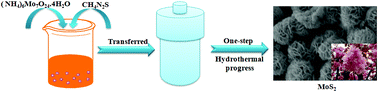 Graphical abstract: Hydrothermal synthesis of flower-like molybdenum disulfide microspheres and their application in electrochemical supercapacitors