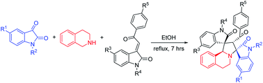 Graphical abstract: Diastereoselective synthesis of dispirooxindoles via [3+2] cycloaddition of azomethine ylides to 3-phenacylideneoxindoles and evaluation of their cytotoxicity