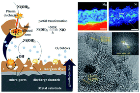 Graphical abstract: Decoration of an inorganic layer with nickel (hydr)oxide via green plasma electrolysis