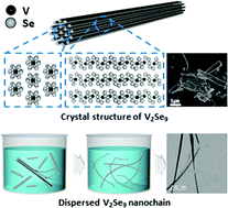 Graphical abstract: Synthesis of a one-dimensional atomic crystal of vanadium selenide (V2Se9)