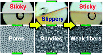 Graphical abstract: Advancing and receding contact angle investigations for highly sticky and slippery aluminum surfaces fabricated from nanostructured anodic oxide