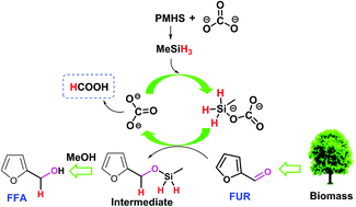 Graphical abstract: Low-temperature catalytic hydrogenation of bio-based furfural and relevant aldehydes using cesium carbonate and hydrosiloxane