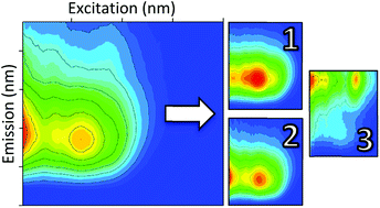 Graphical abstract: The power of fluorescence excitation–emission matrix (EEM) spectroscopy in the identification and characterization of complex mixtures of fluorescent silver clusters