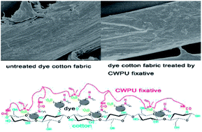 Graphical abstract: Synthesis and application of a cationic waterborne polyurethane fixative using quaternary ammonium diol as a chain extender