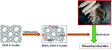 Graphical abstract: Influence of the acidity of solid catalyst HSO3-ZSM-5 on the hydrolysis of pretreated corncob