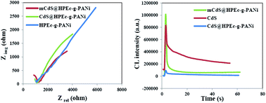 Graphical abstract: Electrochemistry of chemiluminescent novel hybrid nanocomposites based on polyaniline and hydrolyzed pectin with CdS nanoparticles