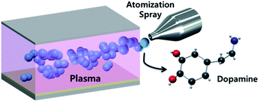 Graphical abstract: Plasma functional polymerization of dopamine using atmospheric pressure plasma and a dopamine solution mist